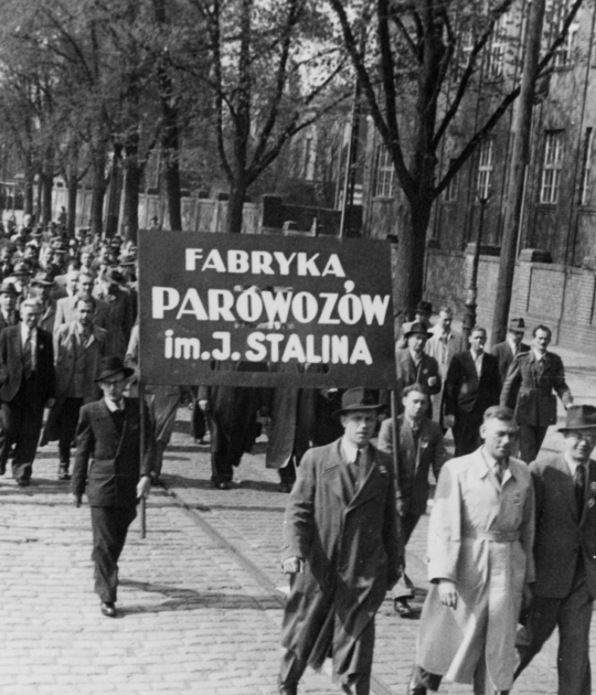 Pochód pierwszomajowy pracowników ZISPO